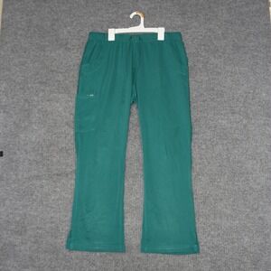 Healing Hands Womens Green Size M P Scrub Pants Polyester Spandex Cargo Pockets